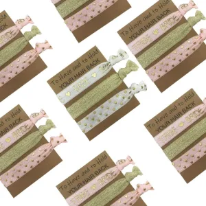 11 Piece Set to Have and to Hold Your Hair Back Bridesmaid Gifts Hair Tie Cards | Bachelorette Party Hair Ties | Bride Hair Ties (Pink-11)