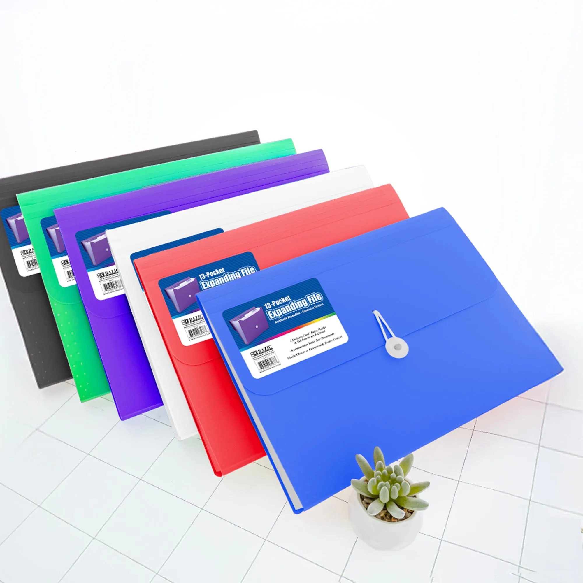 13-Pocket A4/Letter Size Poly Expanding File