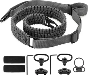 2 Point QD Sling, Two-Point Paracord Sling with Quick-Adjust Length Strap for Hunting and Outdoor