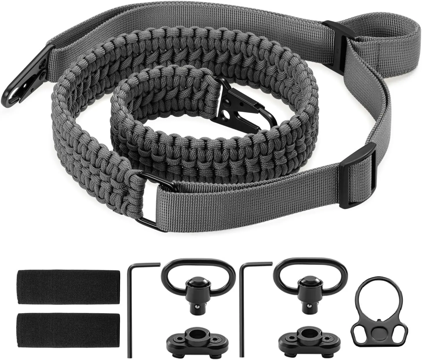 2 Point QD Sling, Two-Point Paracord Sling with Quick-Adjust Length Strap for Hunting and Outdoor