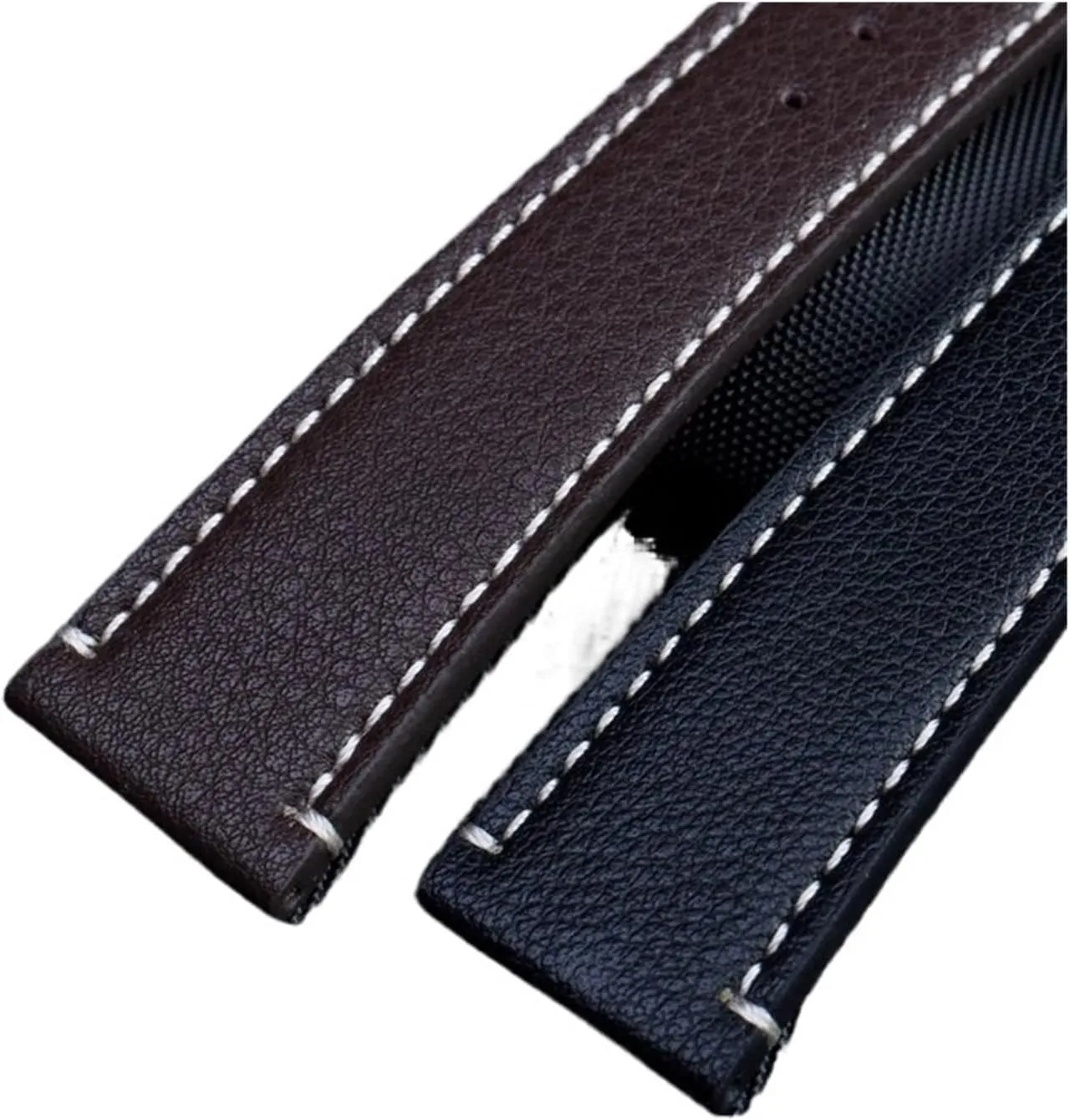 20mm 22mm Men's Business Handmade Genuine Leather Watch Strap Quick Release Black Brown Blue Watch Strap