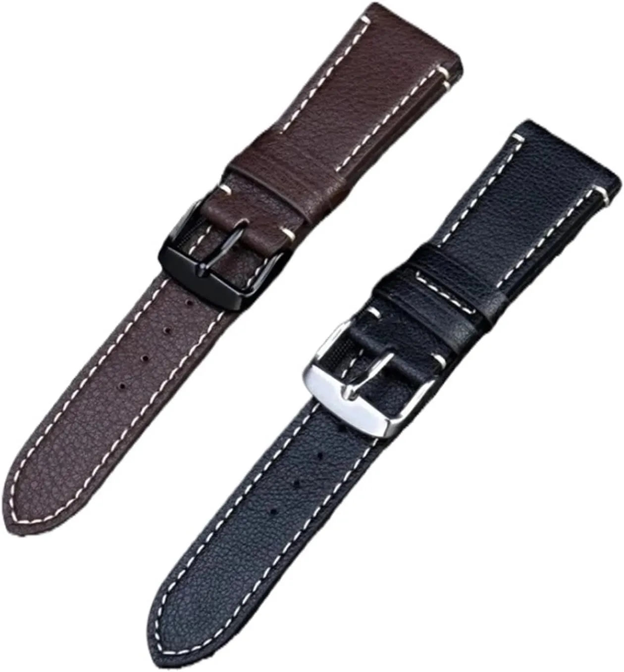 20mm 22mm Men's Business Handmade Genuine Leather Watch Strap Quick Release Black Brown Blue Watch Strap