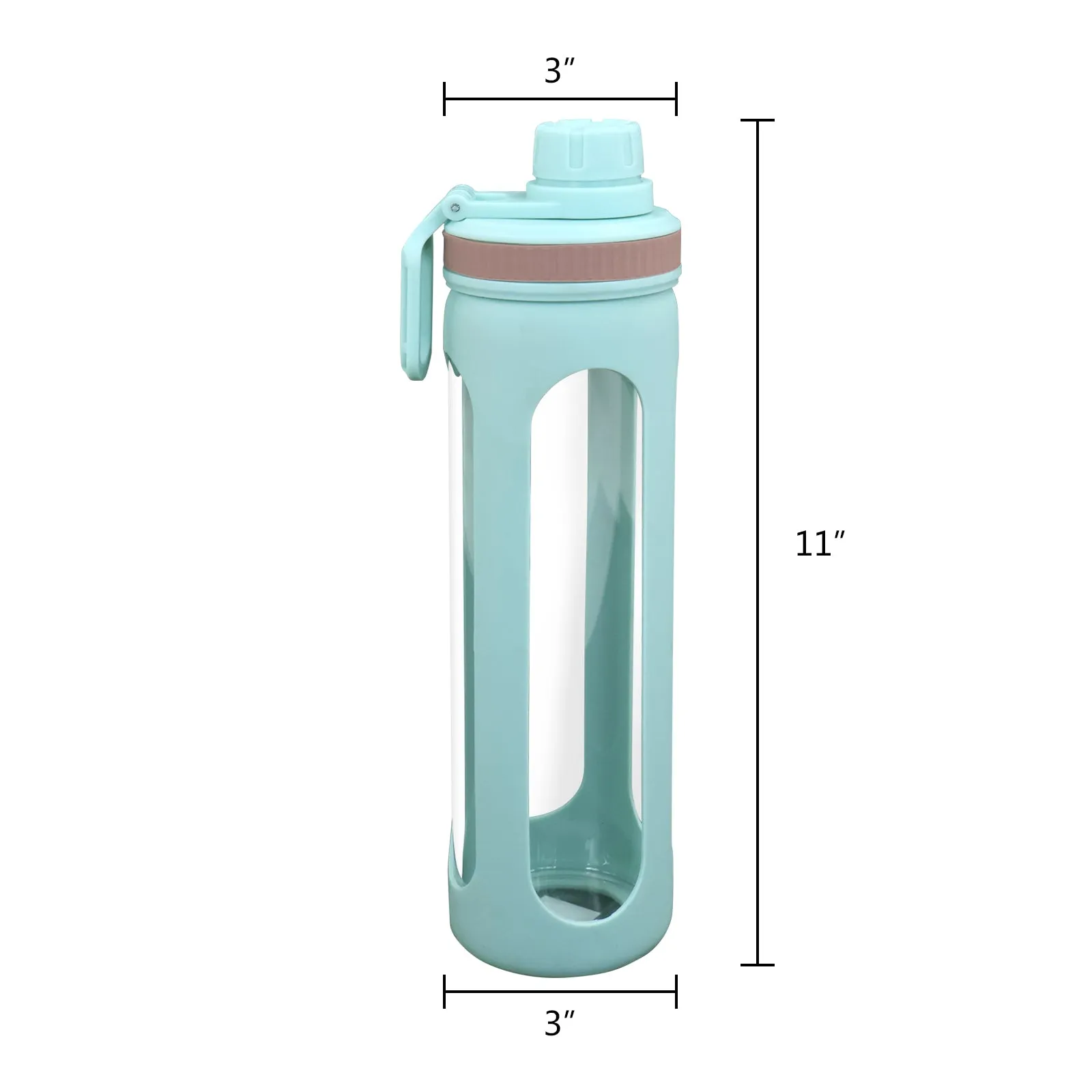 20oz Water Bottles with Water Jug Lid Handle Reusable Fitness Sports Bottle Cyan
