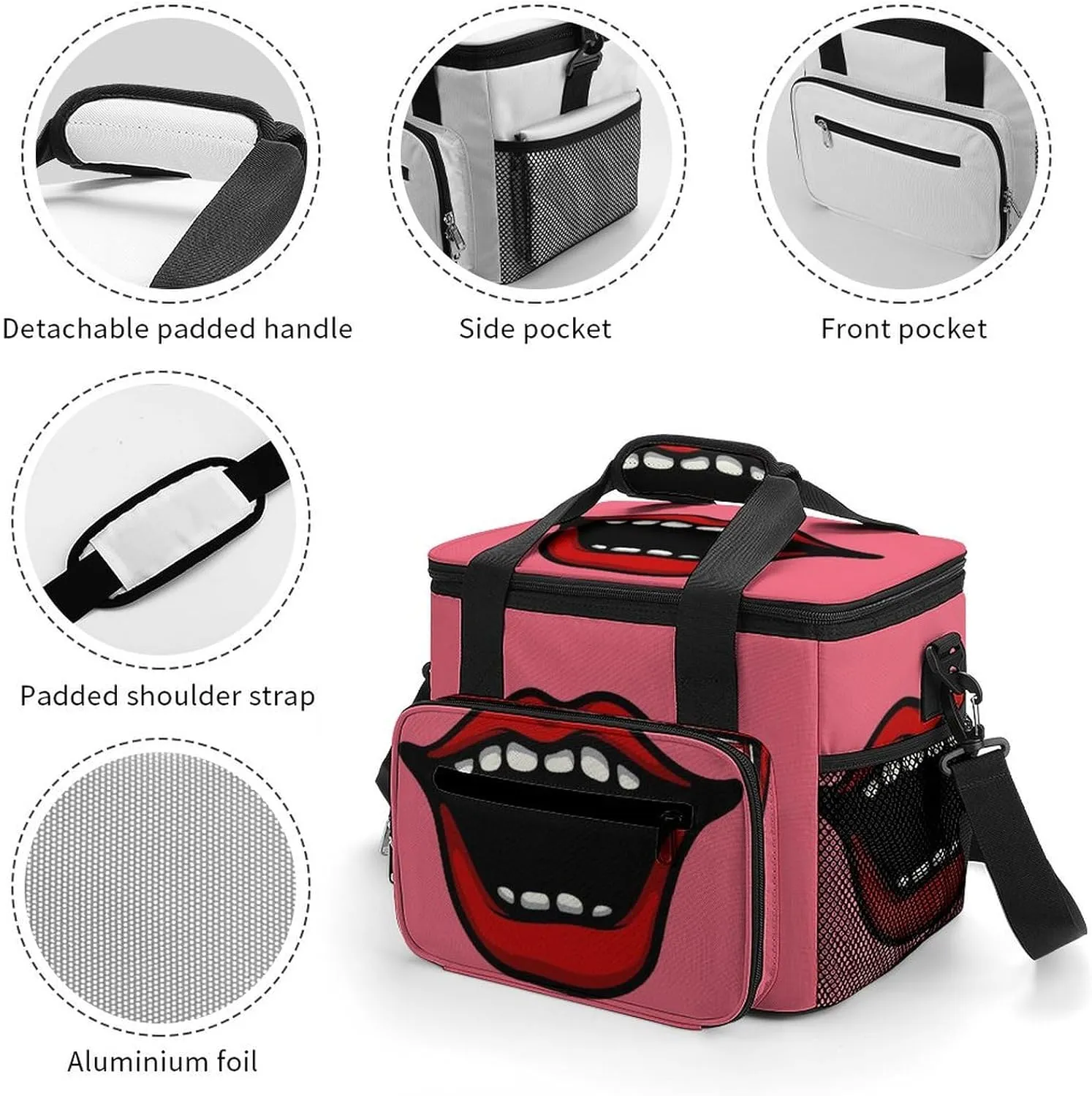 22.5L Waterproof Soft Cooler BagInsulated Lunch Box for Camping Fishing Beach Road Trips
