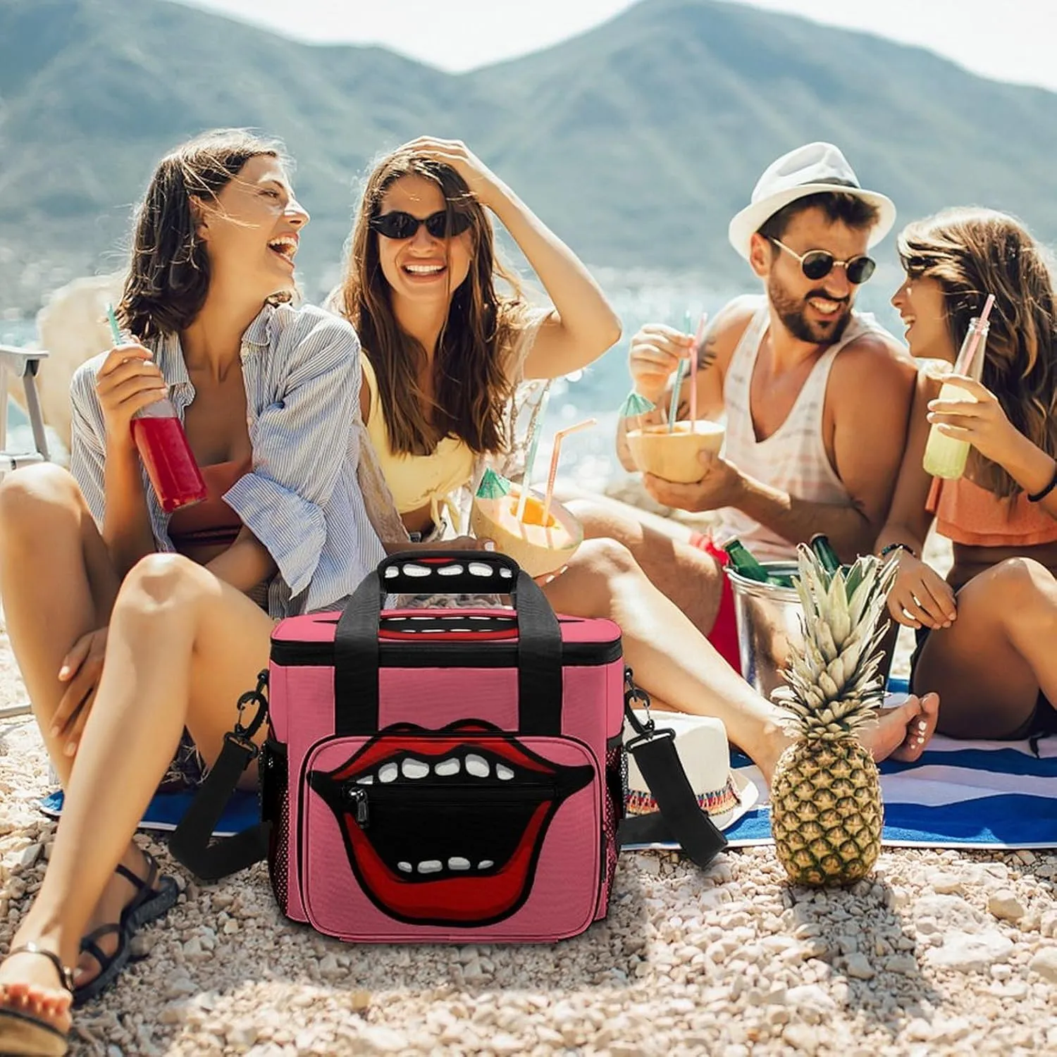22.5L Waterproof Soft Cooler BagInsulated Lunch Box for Camping Fishing Beach Road Trips