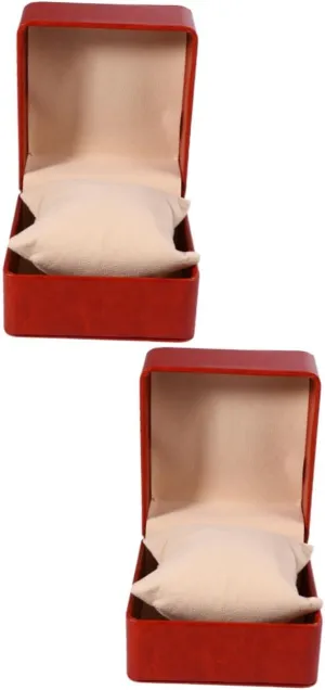 2pcs Elegant Pu Leather Watch Box Organizer for Wristwatches Storage Case for Jewelry and Accessories for Gifting and Home Display for Personal and Business Use