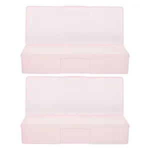 2Pcs Nail Tools Container Elegant Storage Box for Nail Supplies Multi Functional Manicure Case for Home Travel Ample for Nail Art Accessories