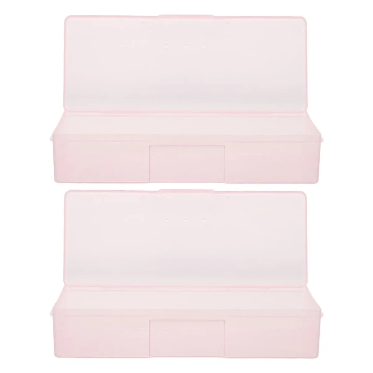 2Pcs Nail Tools Container Elegant Storage Box for Nail Supplies Multi Functional Manicure Case for Home Travel Ample for Nail Art Accessories