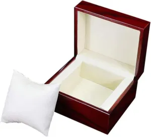 2pcs Painted Wooden Jewelry Box Red Spray Paint Wooden Watch Case Removable Pillows for Jewelry and Accessories Storage for Home and Business Use