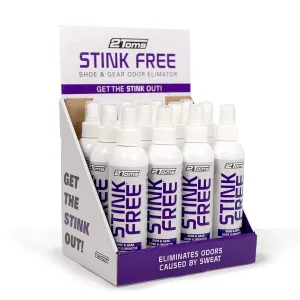 2Toms StinkFree, Shoe & Gear Odor Eliminator Spray, 8oz, 12 CT with Display Case