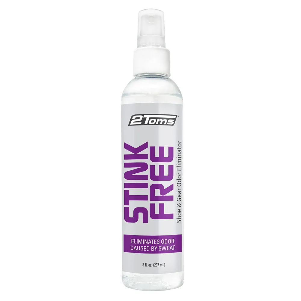 2Toms StinkFree Shoe & Gear Odor Eliminator Spray, 8oz & Travel Size with Display