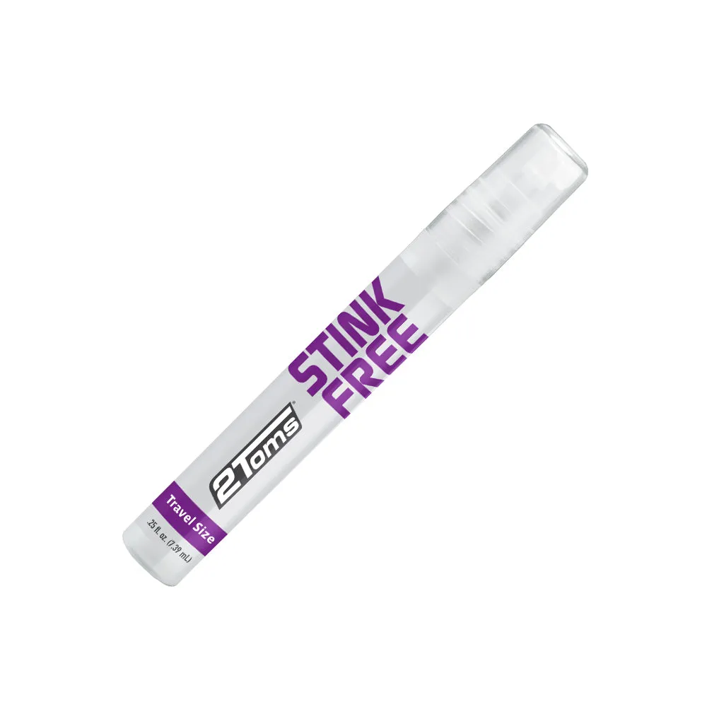 2Toms StinkFree Shoe & Gear Odor Eliminator Spray, 8oz & Travel Size with Display