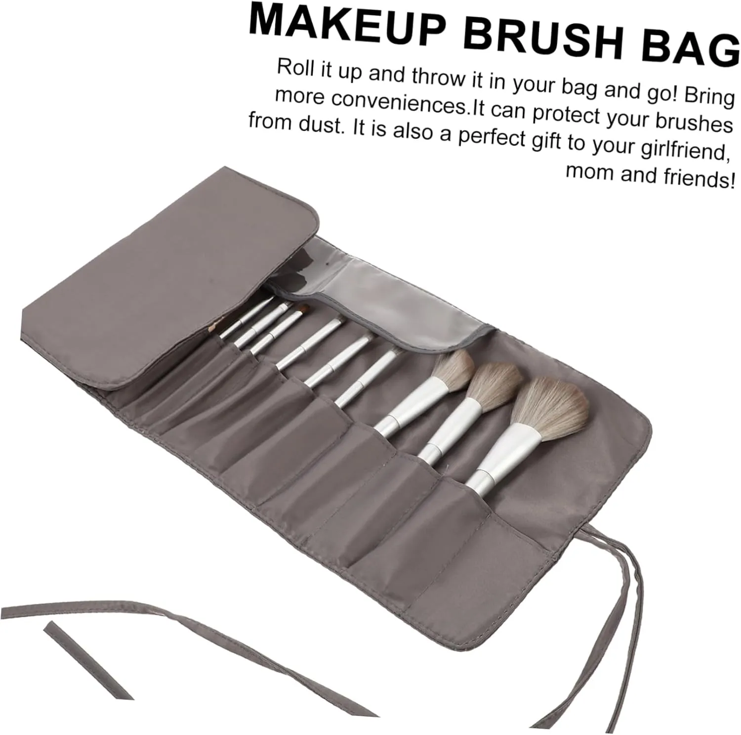 3pcs Hanging Makeup Organizer Makeup Brush Bag Organizer Brush Holder Lid for Cosmetics Case Travel Holder