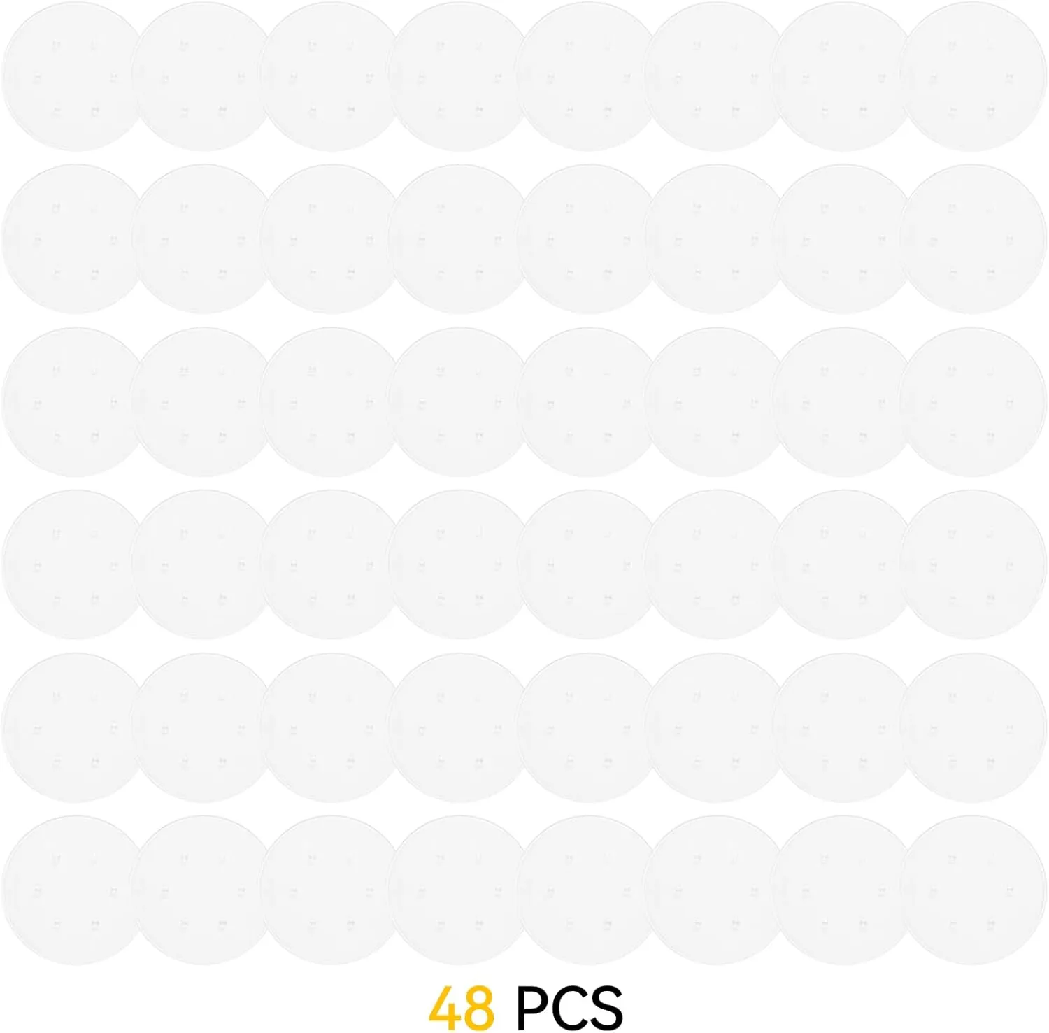 48Packs Star Was Black Series 6inch Action Figure Stand for Display, 1/12 Scale Clear Toy Figuras Support Stands Feet with Peg, Figures Organizer Bases Holder Collectibles Accessories - Multi-Pegs -