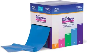 50 Yard roll Latex-Free Norco Rainbow Resistance Band, No Powder, No Odor. 5 Levels Light to Super Heavy. Use for Rehabilitation, Physical Therapy, Home-Gym Exercise, Fitness, Strength