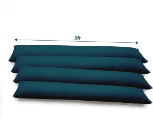 5FT Water Activated Flood Barriers for Home Door, Sandless Sand Bags for Anti Flood Control, Alternative Sandbag for Rain Protection, Absorbent Prevention for Garage & Basement (4-Pack)