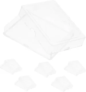 6pcs Clear Plastic Card Storage Organizer Transparent Playing Card Deck Cases for Easy Identification and Travel Smooth Rounded Corners for Gaming