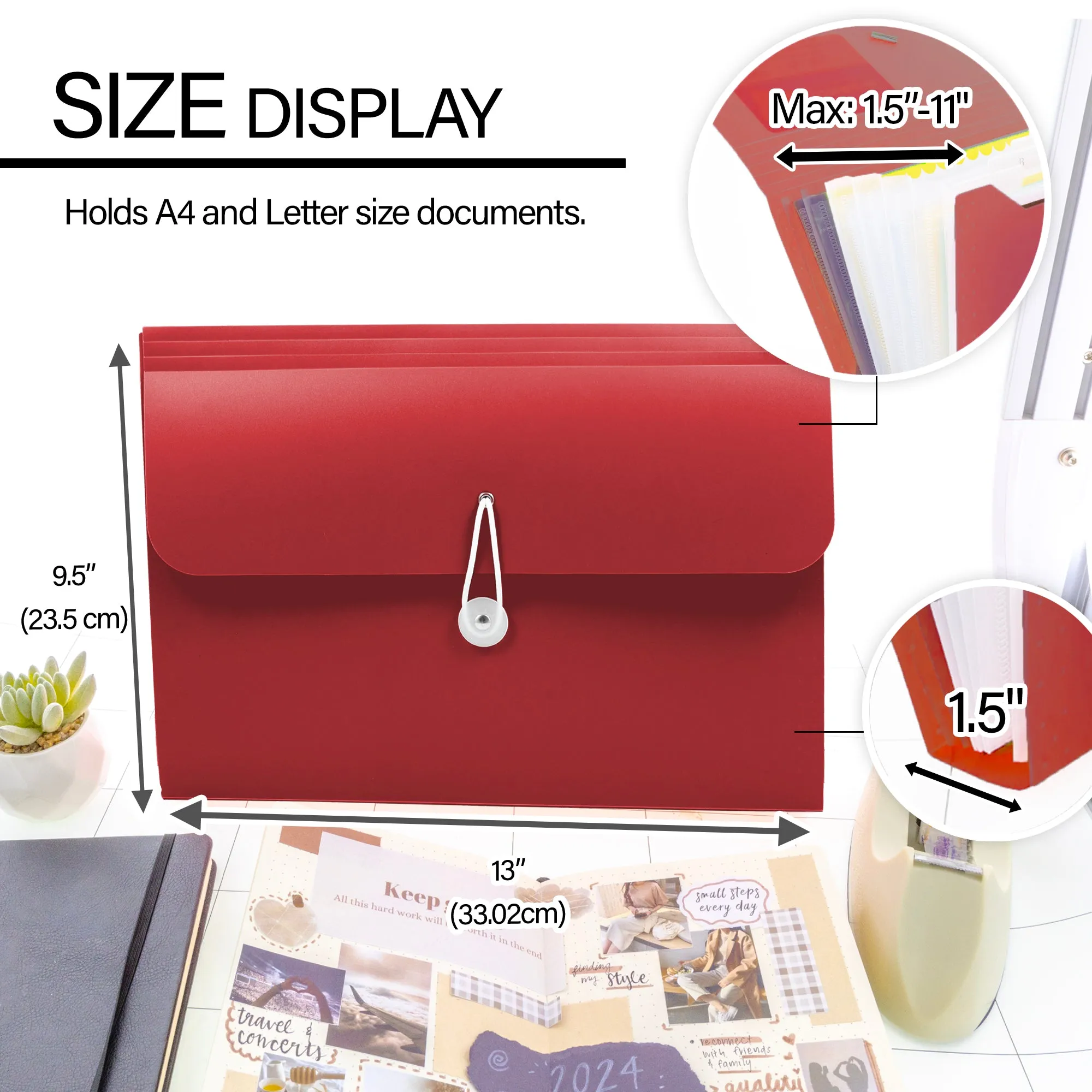 7-Pocket A4/Letter Size Poly Expanding File