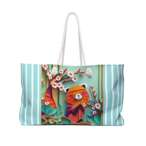 A Playful Red Panda Weekender Bag
