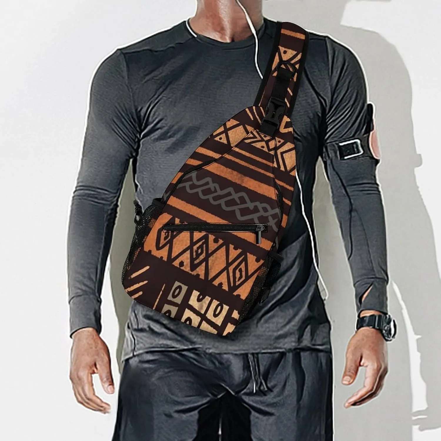 A Sleeping Fox Crossbody Bag, Sling Bag, Sling Backpack, Belt Bags for Travel Outdoors Hiking