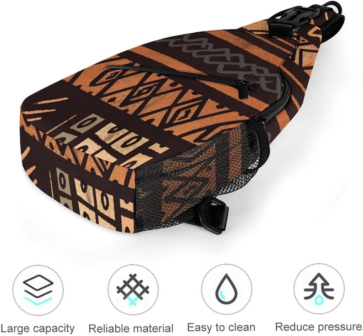 A Sleeping Fox Crossbody Bag, Sling Bag, Sling Backpack, Belt Bags for Travel Outdoors Hiking