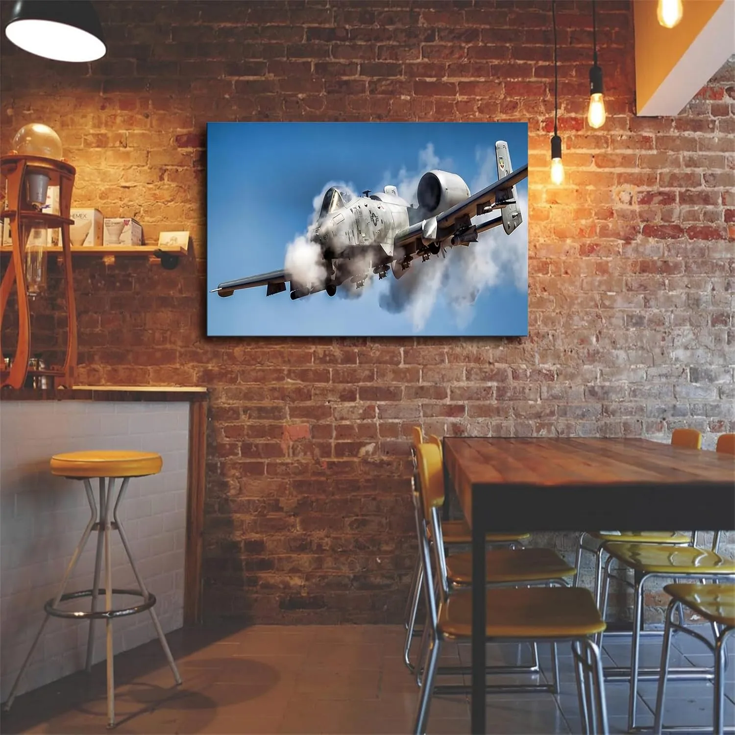 A10 Thunderbolt Ii Warthog Military Aircraft Posters Modern Aesthetic Canvas Wall Art Home Interior HD Decorative Painting Holiday Gift (24×36inch-Unframed)