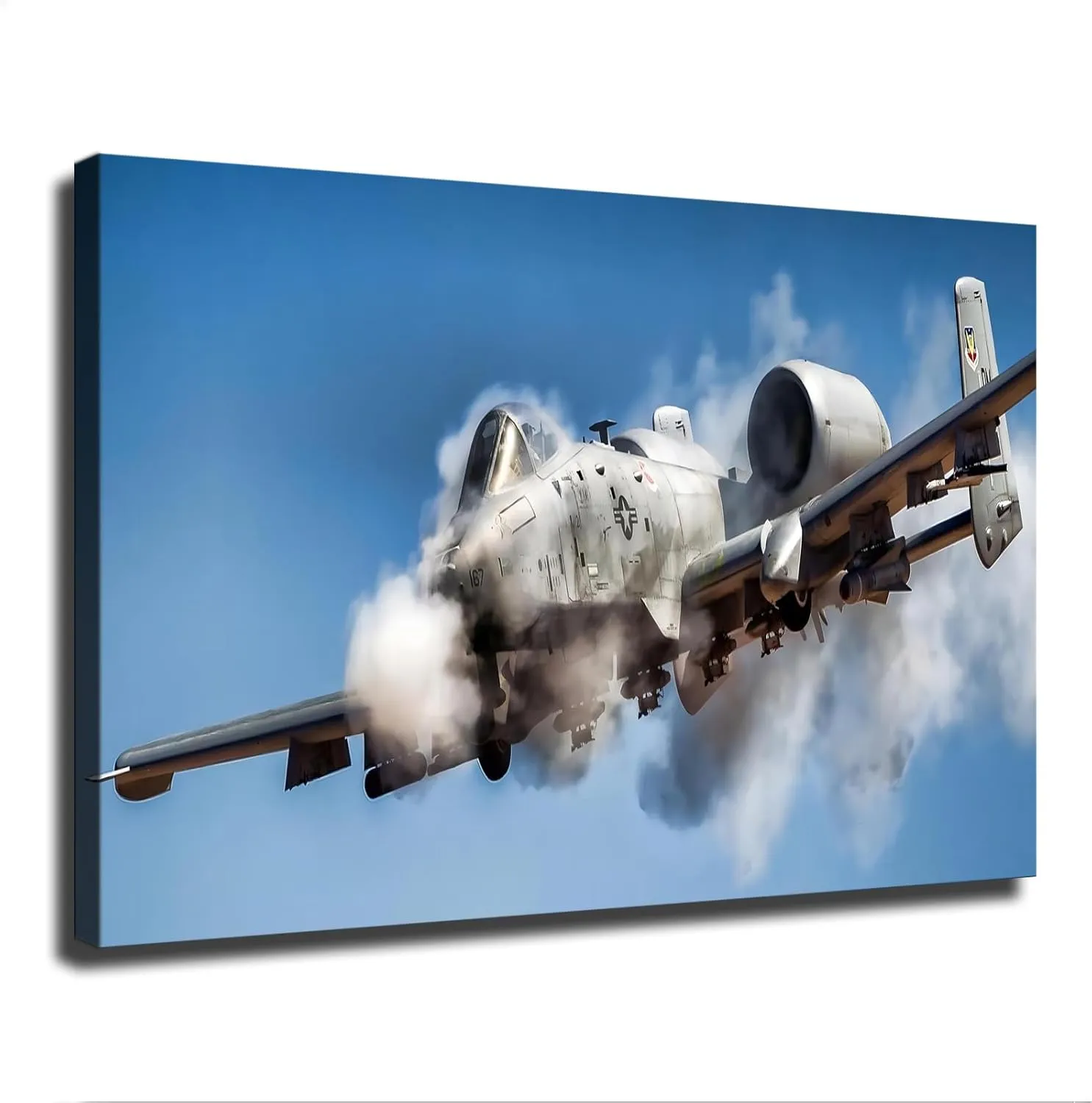 A10 Thunderbolt Ii Warthog Military Aircraft Posters Modern Aesthetic Canvas Wall Art Home Interior HD Decorative Painting Holiday Gift (24×36inch-Unframed)