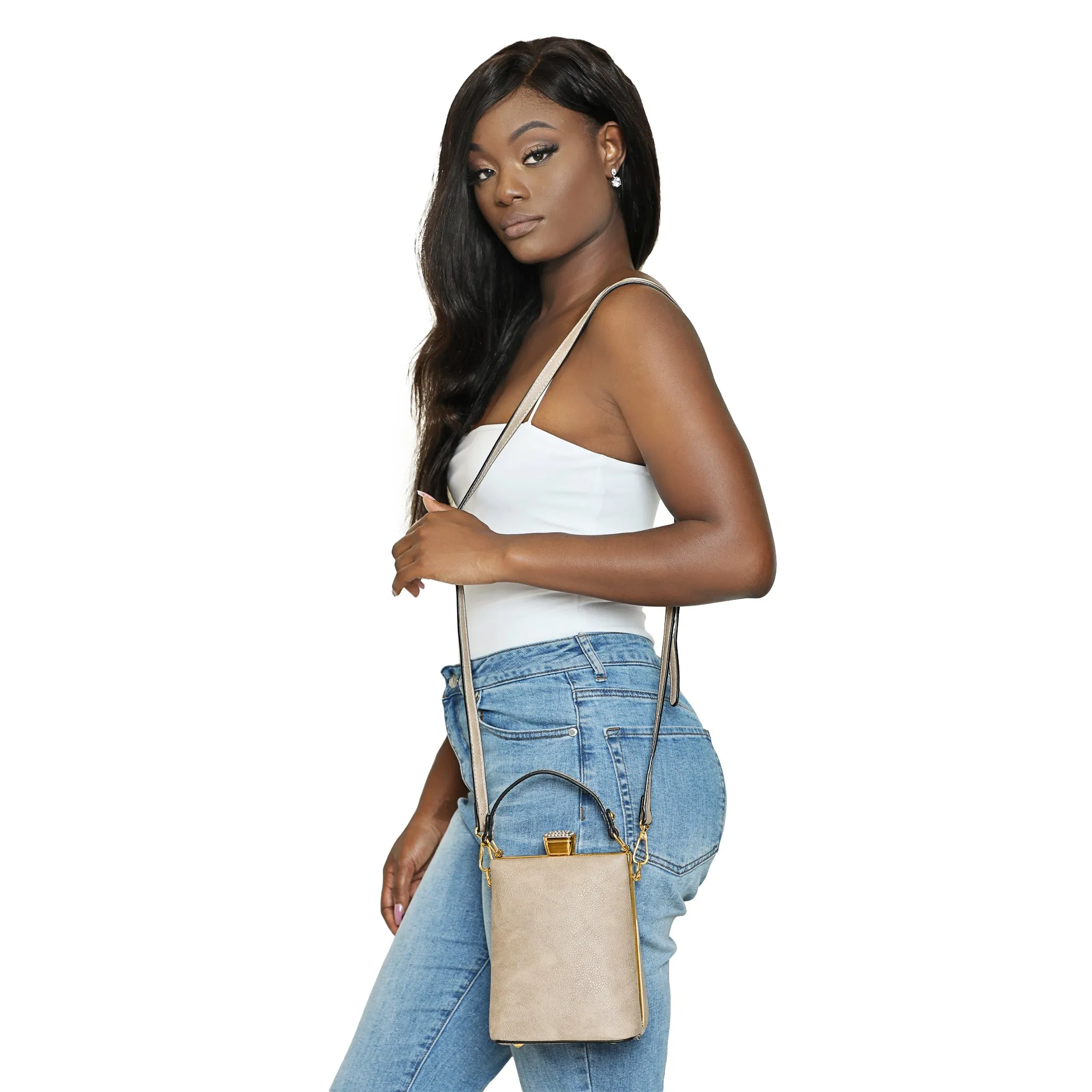 About the Business - Oval Shaped Handbag-Tan