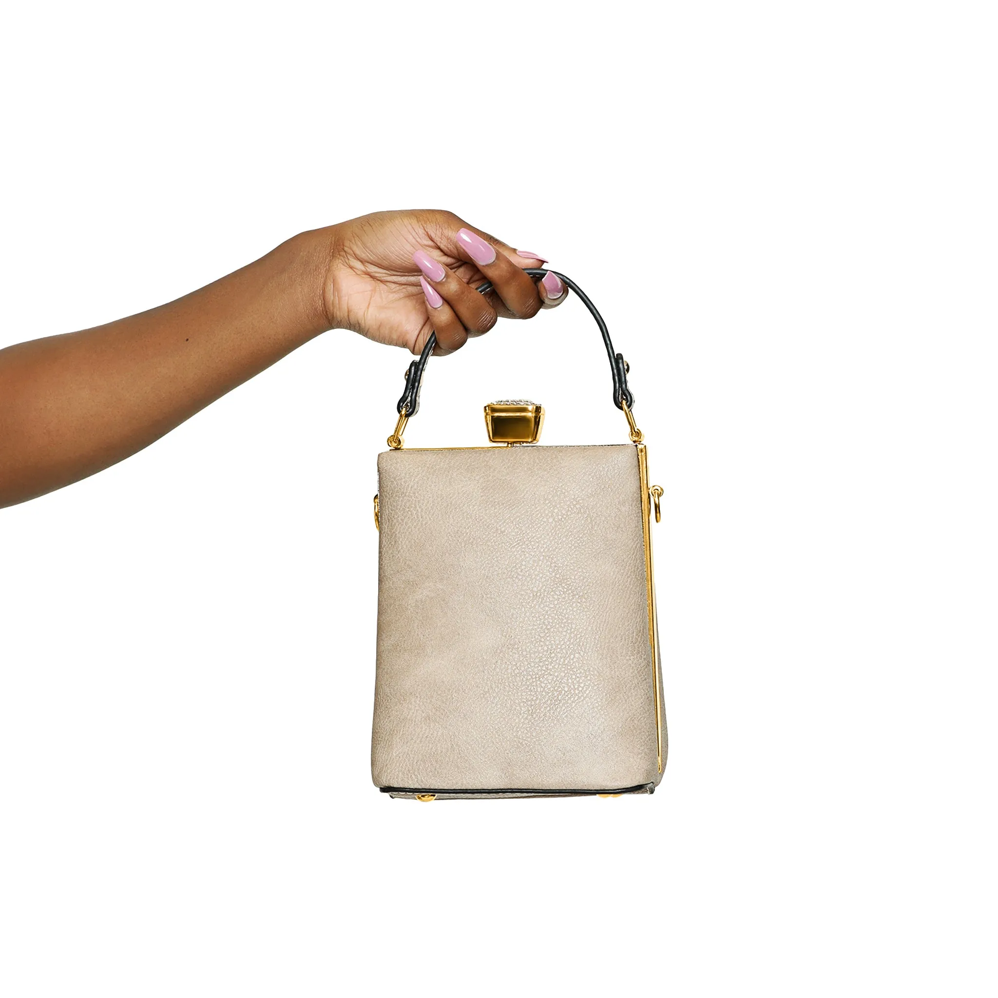 About the Business - Oval Shaped Handbag-Tan