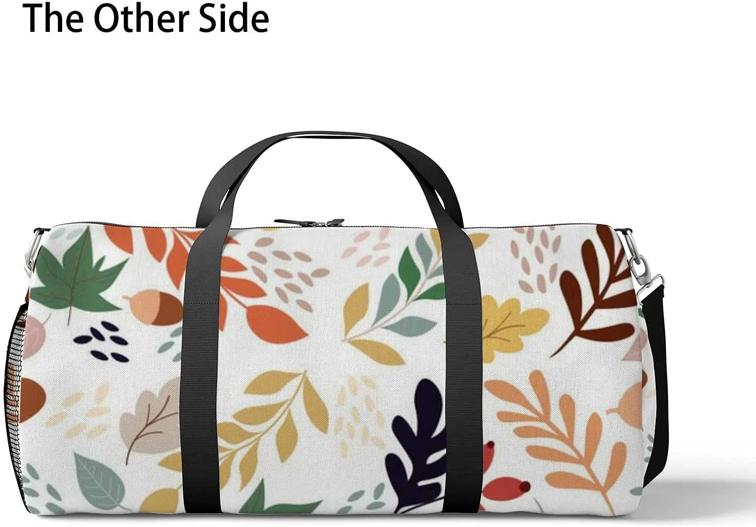 Acorns Autumn Leaves Sports Duffel Bag Travel Gym Tote Bags Lightweight Durable Shoulder Strap Waterproof Polyester Outside Mesh Pocket Overnight Trip Duffel Bag for Women Men