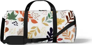Acorns Autumn Leaves Sports Duffel Bag Travel Gym Tote Bags Lightweight Durable Shoulder Strap Waterproof Polyester Outside Mesh Pocket Overnight Trip Duffel Bag for Women Men