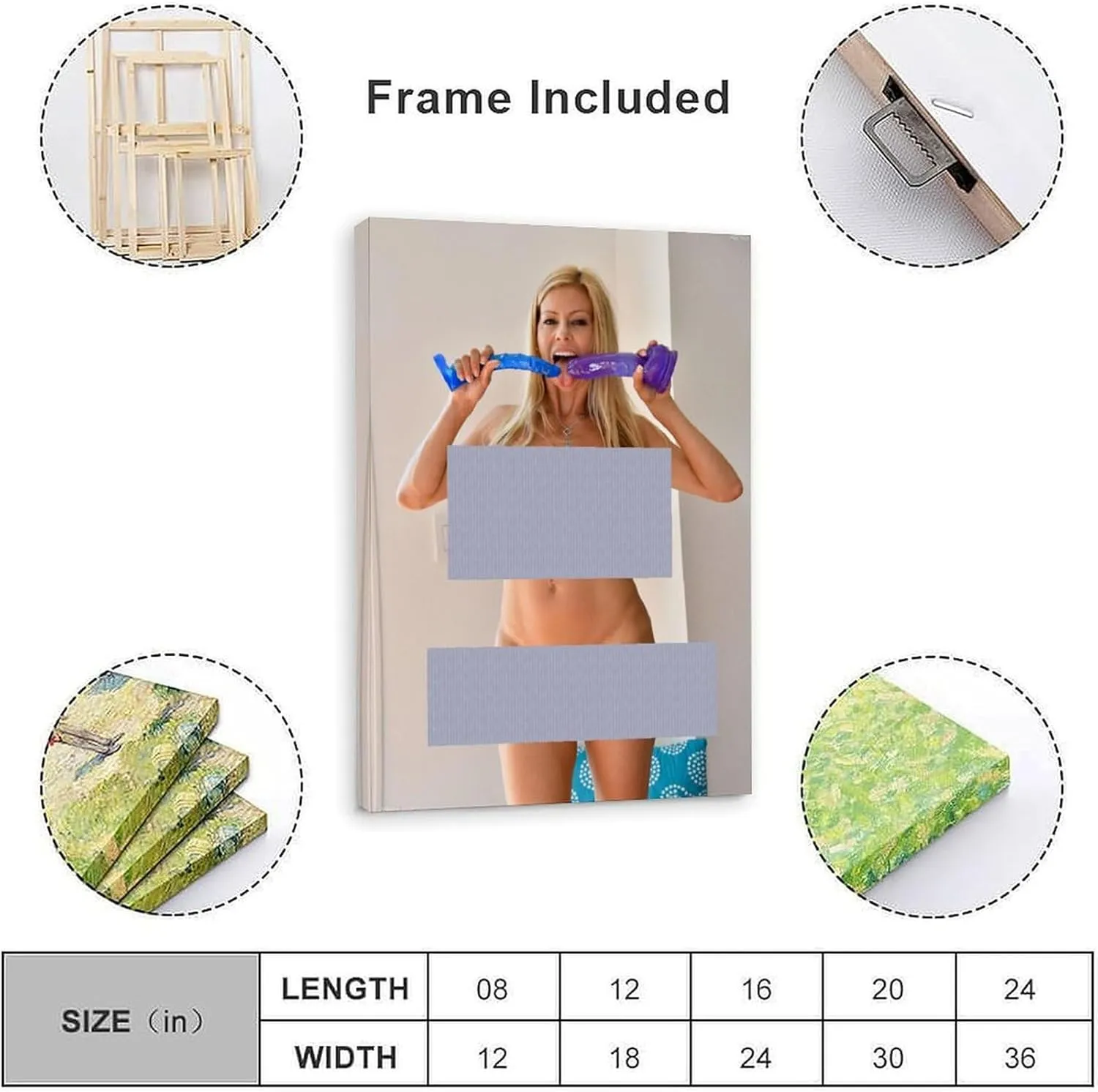 Actress Alexis Fawx Sexy Body Portrait Poster6 Canvas Print Wall Art Decoration Living Room Office Bedroom Aesthetic 16x24inch(40x60cm) Frame-style