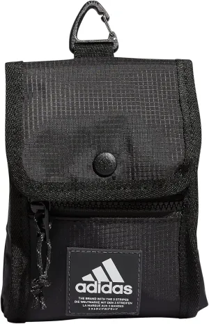 adidas Neck Pouch Crossbody Travel and Festival Wallet, Black, One Size