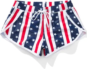 AIMPACT Mens Short Swim Trunks Quick Dry Beach Board Shorts 80s 90s Summer Vintage Swimwear with Lining Swimming Suits