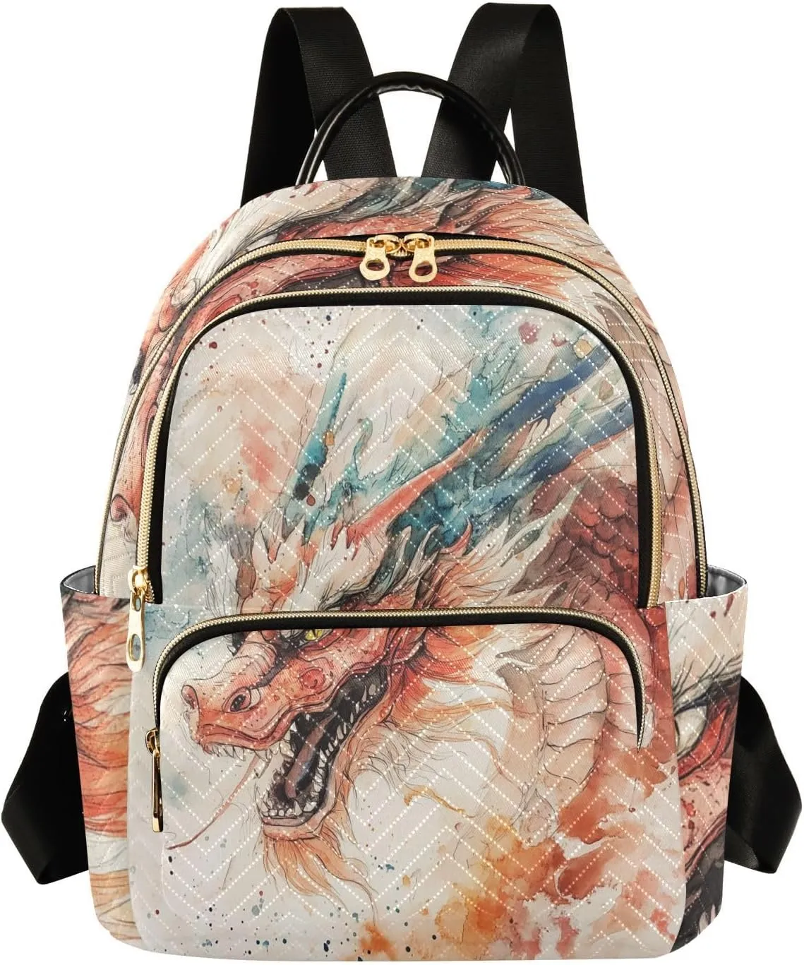 ALAZA Retro Roar Dragon Women’s Backpack Purse Causal Daypack Work Travel College Business Trip Bag Shoulder Bag