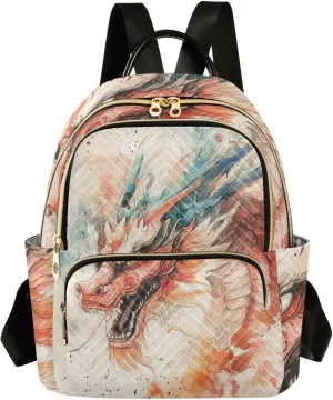 ALAZA Retro Roar Dragon Women’s Backpack Purse Causal Daypack Work Travel College Business Trip Bag Shoulder Bag