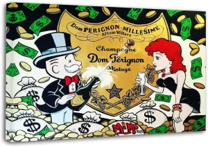 Alec-Monopolys Dom Perignon Poster Decorative Painting Canvas Wall Art Living Room Posters Bedroom Painting 16x24inch(40x60cm)