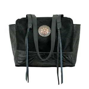 American West Cow Town Zip Top Tote with Conceal Carry Pocket on Back