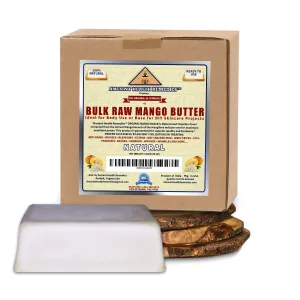 ANCIENT HEALTH REMEDIES Organic Unrefined Raw MANGO BUTTER JAR/BLOCKS Bulk, Light Mango Aroma, Non-Greasy Base for Beauty, Skin Moisturizing, DIY Base for Body Butter & Hand Creams (10 LB)