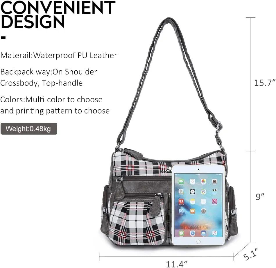 Angelkiss Crossbody Bags for Women, Ladies Shoulder Handbags and Purses Medium Faux Leather Pocketbooks