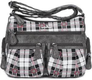 Angelkiss Crossbody Bags for Women, Ladies Shoulder Handbags and Purses Medium Faux Leather Pocketbooks