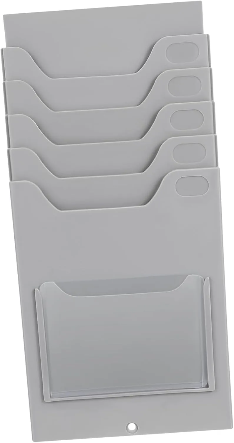 Angoily Small Wall Mount Card Holder Material Rack Business Card Organizing Timecard Holder Divider