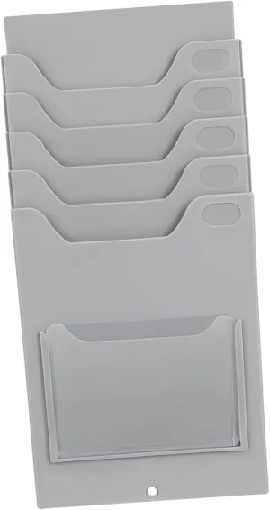 Angoily Small Wall Mount Card Holder Material Rack Business Card Organizing Timecard Holder Divider
