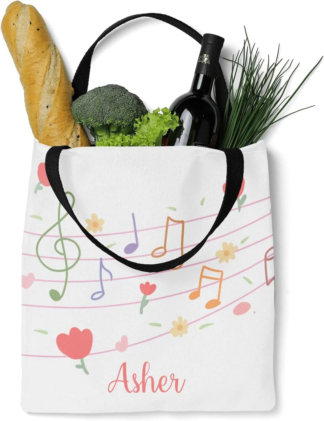Animal Personalized Canvas Tote Bags, Reusable Bags for Shopping,Travel,School Handbag Gift