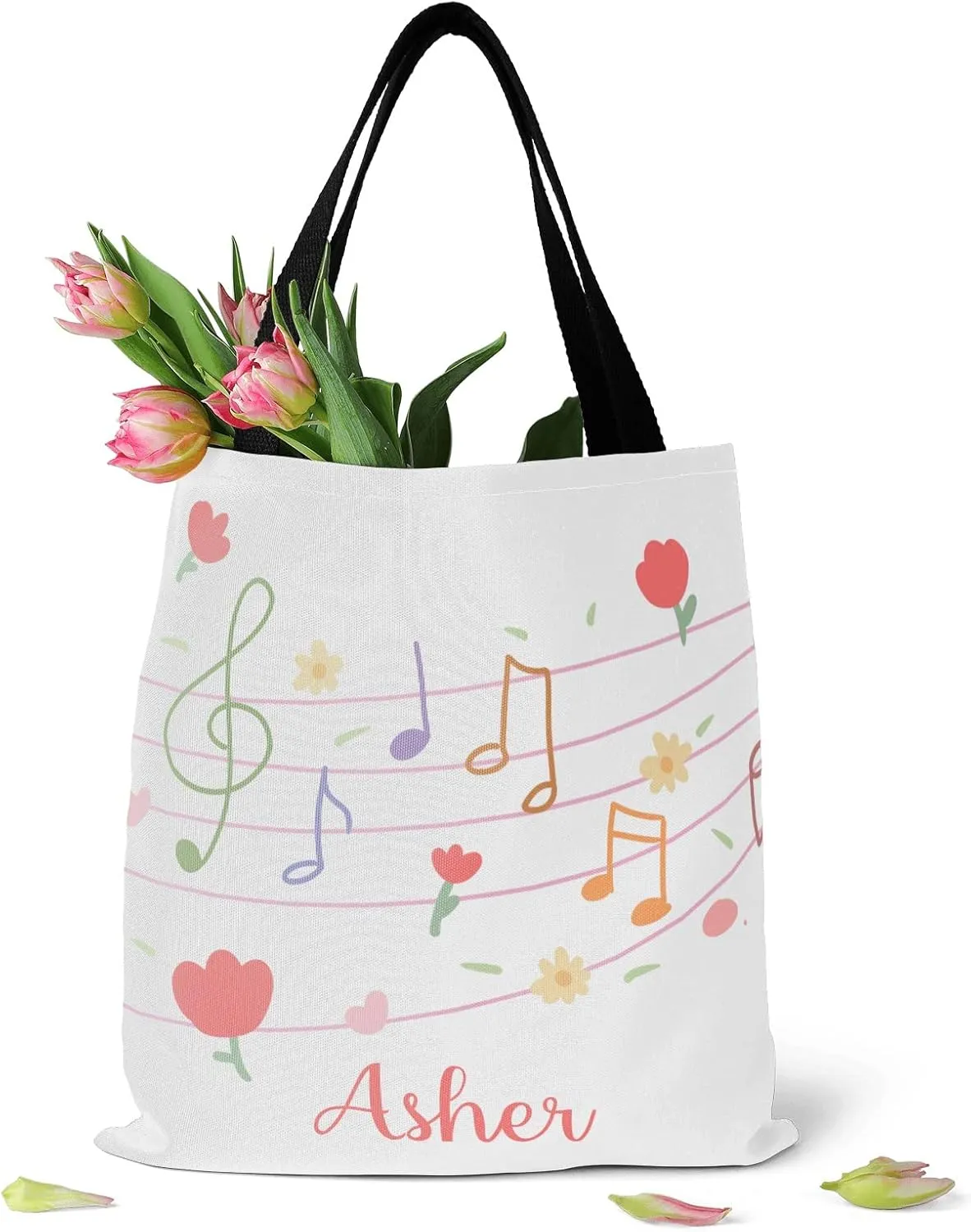 Animal Personalized Canvas Tote Bags, Reusable Bags for Shopping,Travel,School Handbag Gift