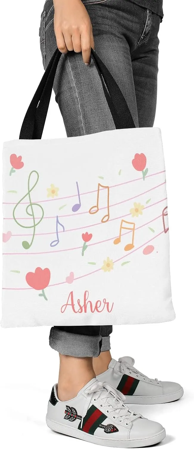 Animal Personalized Canvas Tote Bags, Reusable Bags for Shopping,Travel,School Handbag Gift