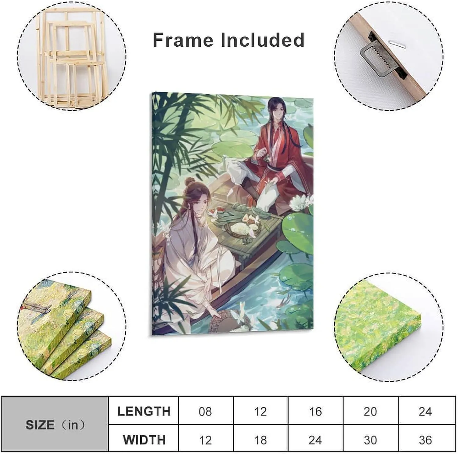 Anime Poster Heaven Official'S Blessing （Chinese：Tian Guan Ci Fu by Mo Xiang Tong Xiu） Anime Poster Posters Wall Art Painting Canvas Li