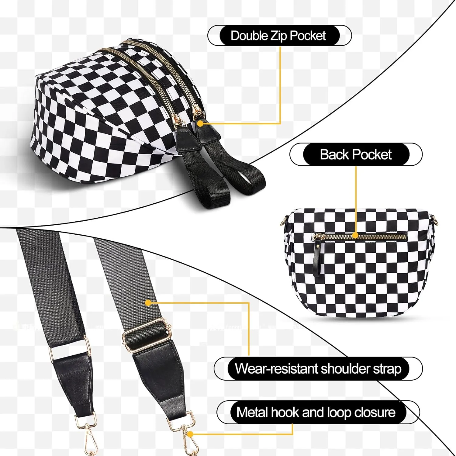 Anti Theft Bag, Travel Bag for Women/Men,Travel Purses Anti Theft Crossbody Bags,Adjustable Slim Sling Bag…
