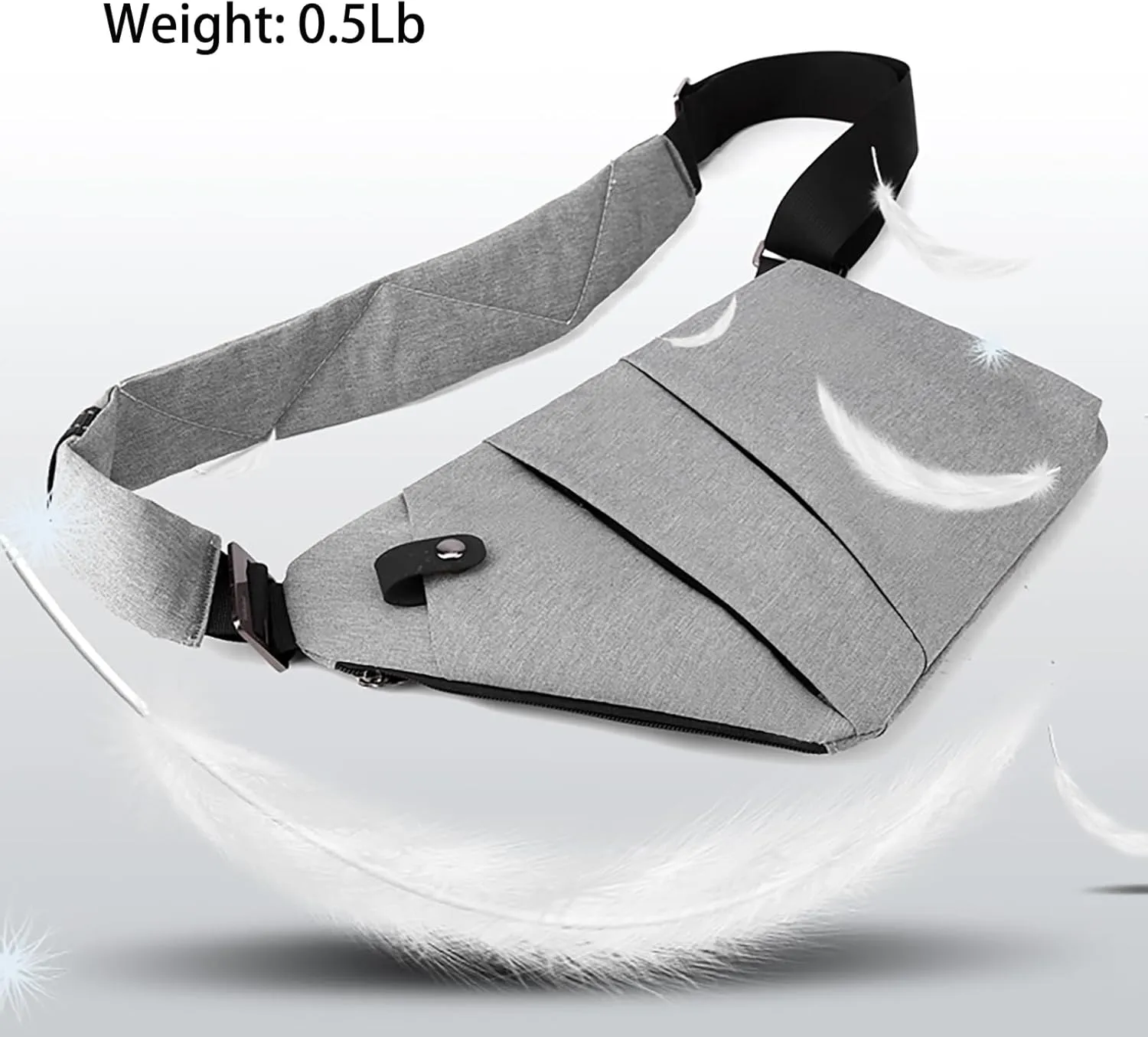 Anti Theft Bag Travel Purse, Anti Theft Crossbody Bags Travel Purses for Women Men Slim Sling Bag