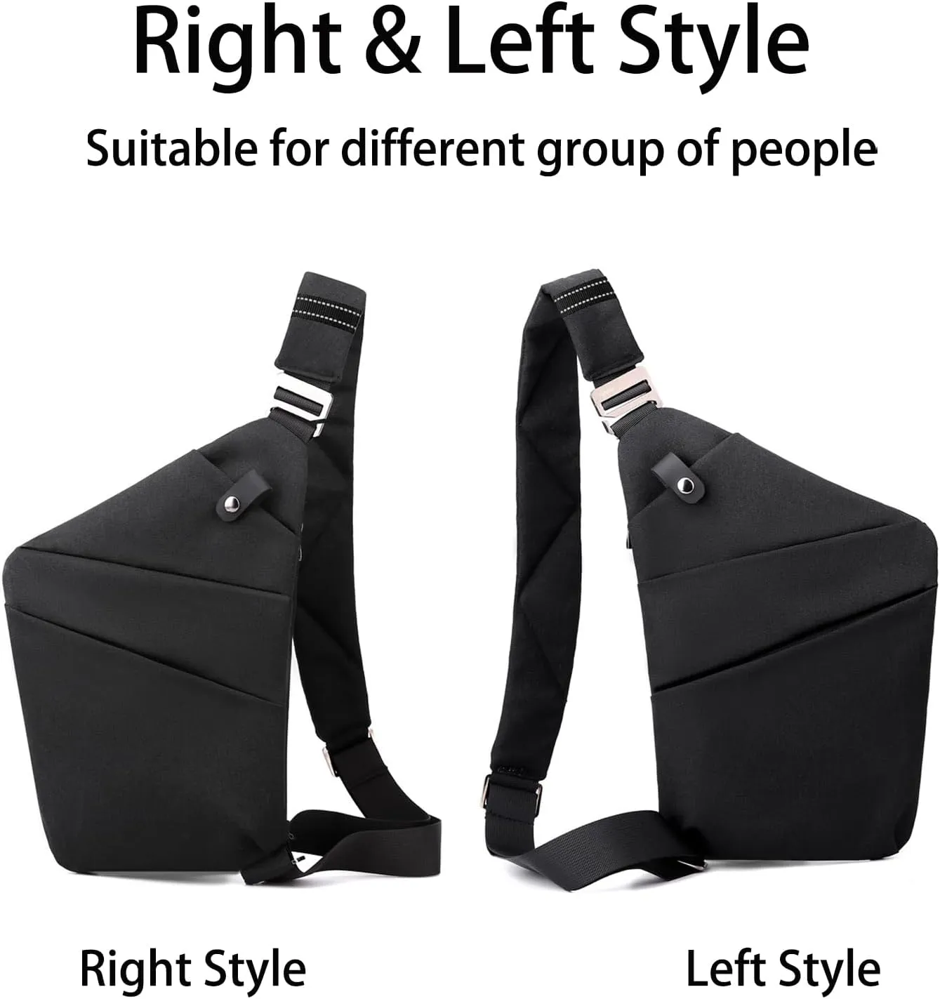 Anti Theft Bag Travel Purse, Anti Theft Crossbody Bags Travel Purses for Women Men Slim Sling Bag